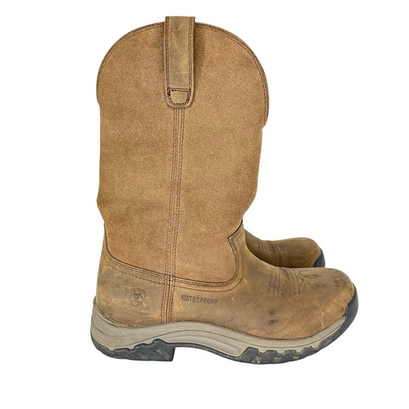 Ariat Terrain pull on waterproof Dark Brown Leather Boots - Picture 1 of 6